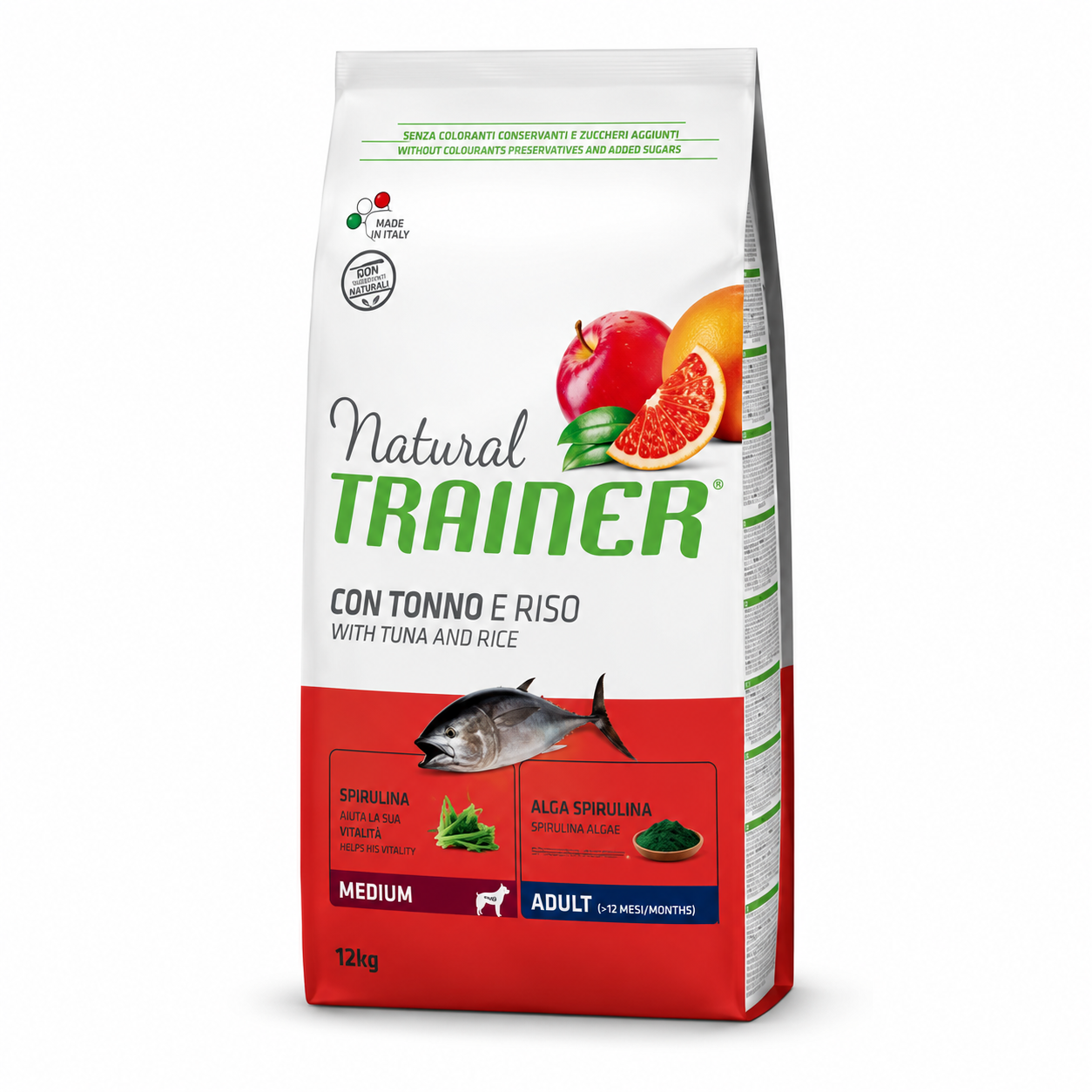 TRAINER Natural Adult Medium con Tonno e Riso senza tendina TRAINER Natural Adult Medium con Tonno e Riso