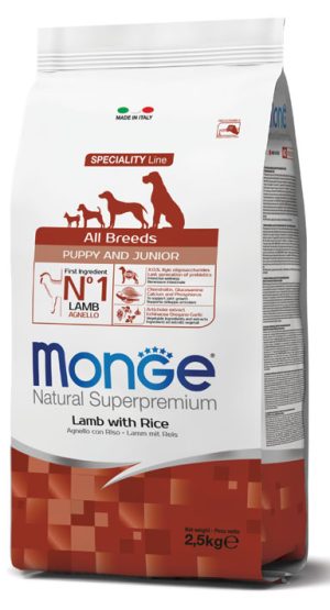 MONGE All Breeds Puppy & Junior Agnello e Riso