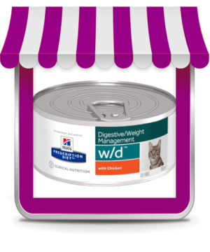 Hill's™ Prescription Diet™ w/d™ umido per Gatti al Pollo