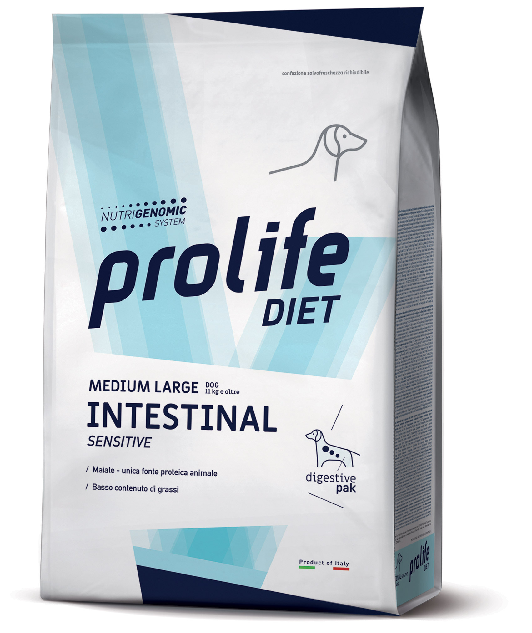 Prolife Intestinal Sensitive Medium Large Prolife Intestinal Sensitive Medium Large confezione 2 kg