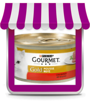 Purina Gourmet Gold Mousse con Manzo
