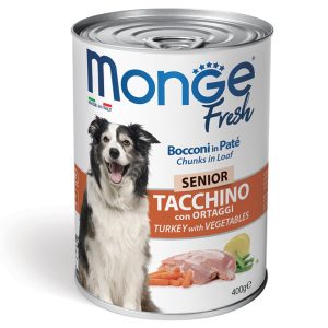 Monge Fresh Bocconi in Paté Tacchino con Ortaggi – Senior