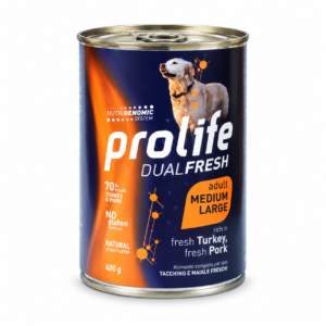 Prolife Dual Fresh Adult fresh Turkey, fresh Pork – Medium/Large