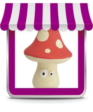 Camon Gioco funghetto in latex con ovatta e squeaker per cani AH2012