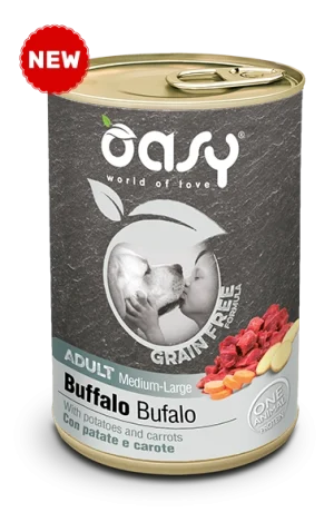 Oasy Grain free - Adult Medium/Large BUFALO con Patate e Carote