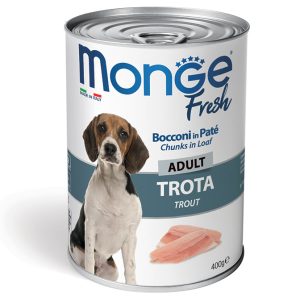 Monge Fresh Bocconi in Paté con Trota – Adult
