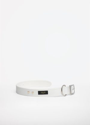 Liu Jo collare con cuori bianco