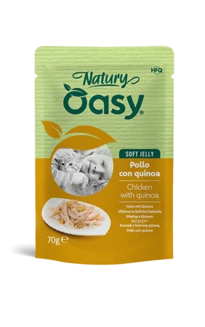Oasy Natury Soft Jelly Pollo con quinoa – Bustina 70 g