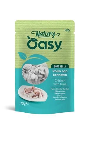 Oasy Natury Soft Jelly Pollo con tonnetto – Bustina 70 g