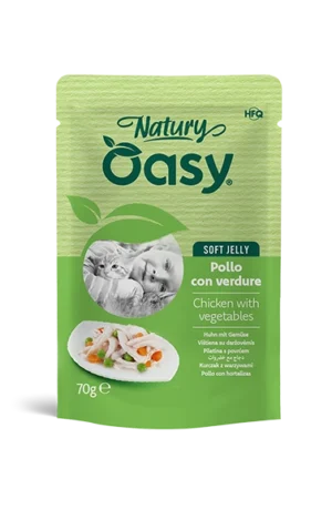 Oasy Natury Soft Jelly Pollo con verdure – Bustina 70 g