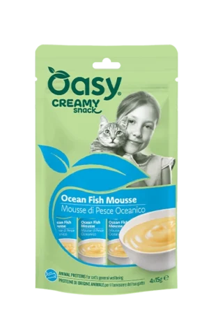 Oasy Creamy Snack Pesce Oceanico – 4 x 15 g