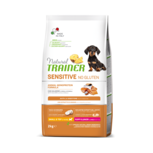 Natural Trainer Sensitive Small & Toy Puppy & Junior con Salmone e Cereali Integrali