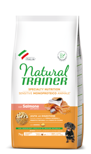 Natural Trainer Sensitive Small & Toy Adult con Salmone e Cereali Integrali