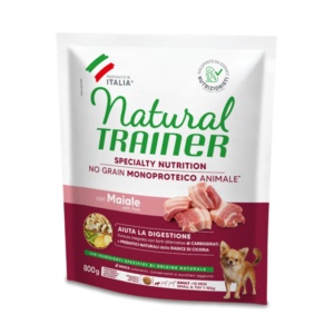 Natural Trainer No Grain Small & Toy Adult con Maiale e Patate