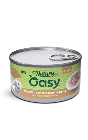 Oasy Natury Soft Jelly Tonnetto con Straccetti di Pollo 85 g