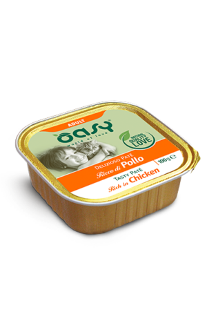 Oasy Delizioso Paté Adult Ricco di Pollo 100 g