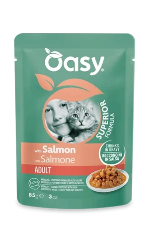 Oasy Superior Formula Bocconcini in Salsa Adult con Salmone 85 g