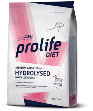 Prolife Vet Diet Hydrolysed Hypoallergenic Medium/Large – alimento secco dietetico per cani
