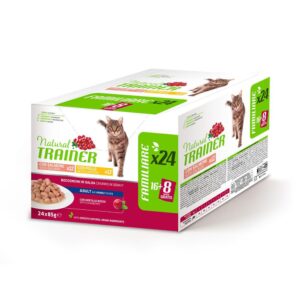 Natural Trainer Bocconcini Adult Multipack Salmone e Pollo 24 x 85 g