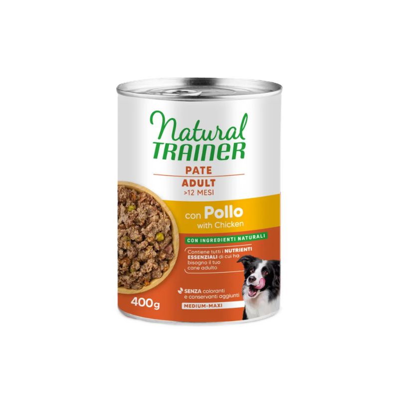 Natural Trainer Paté Adult Medium & Maxi con Pollo 400 g