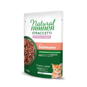 Natural Trainer Straccetti Kitten & Young con Salmone 70 g