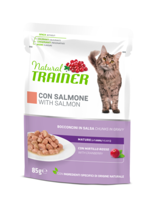 Natural Trainer Bocconcini Mature con Salmone 85 g