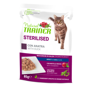 Natural Trainer Bocconcini Sterilised con Anatra 85 g