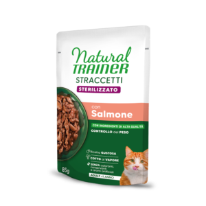 Natural Trainer Straccetti Sterilised con Salmone 85 g